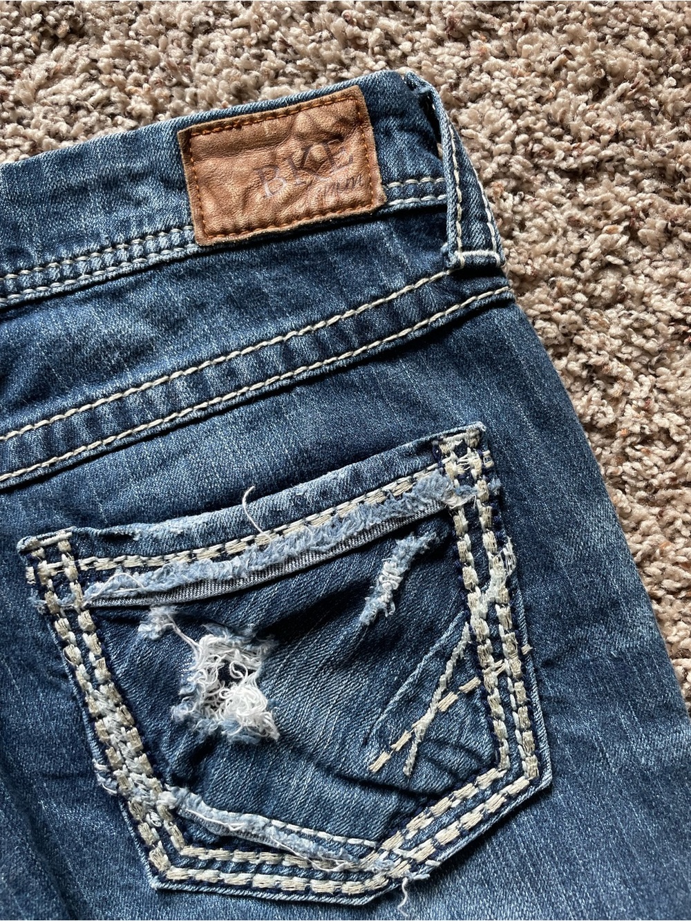 BKE Culture Bootcut Denim Jeans Women’s 29L 29x33.5 (measures 32x32.5) Tall EUC - Picture 5 of 13